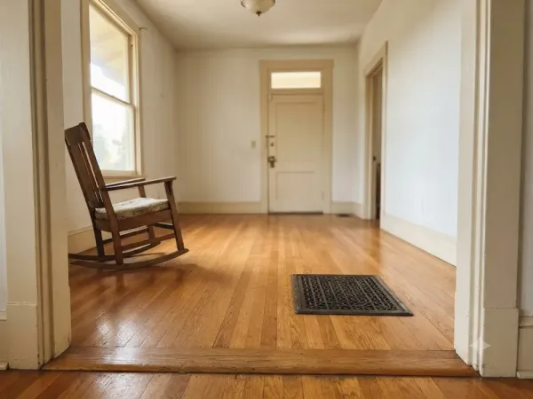 Restored hardwood floor in an older Shafter, CA home